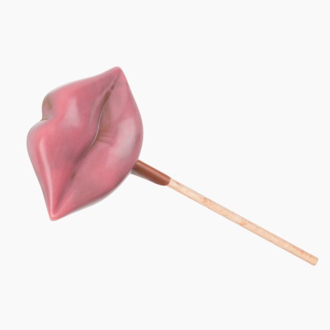 Lizak Usta z mlecznej i różowej czekolady RUBY 20g